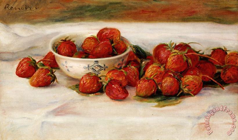 Strawberries painting - Pierre Auguste Renoir Strawberries Art Print