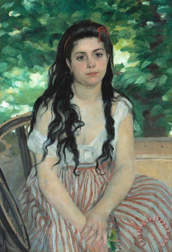 Summer/the Bohemian painting - Pierre Auguste Renoir Summer/the Bohemian Art Print