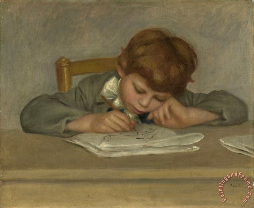 Pierre Auguste Renoir The Artist's Son, Jean Drawing (jean Renoir Dessinart) Art Painting