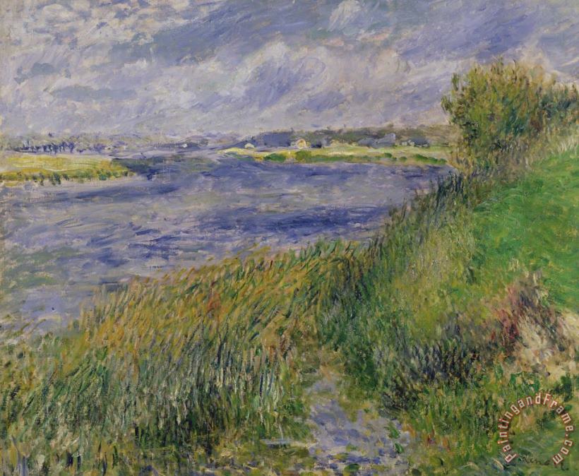 The Banks of the Seine Champrosay painting - Pierre Auguste Renoir The Banks of the Seine Champrosay Art Print