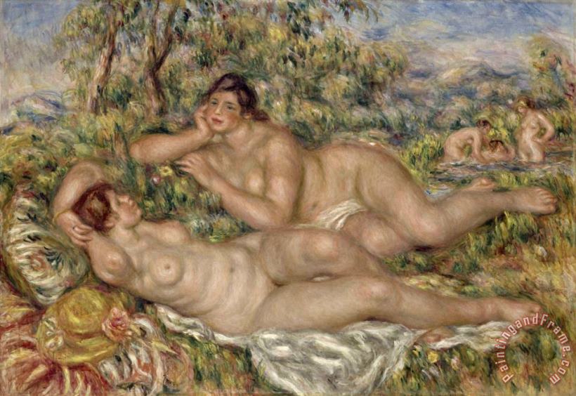 The Bathers (les Baigneuses) painting - Pierre Auguste Renoir The Bathers (les Baigneuses) Art Print
