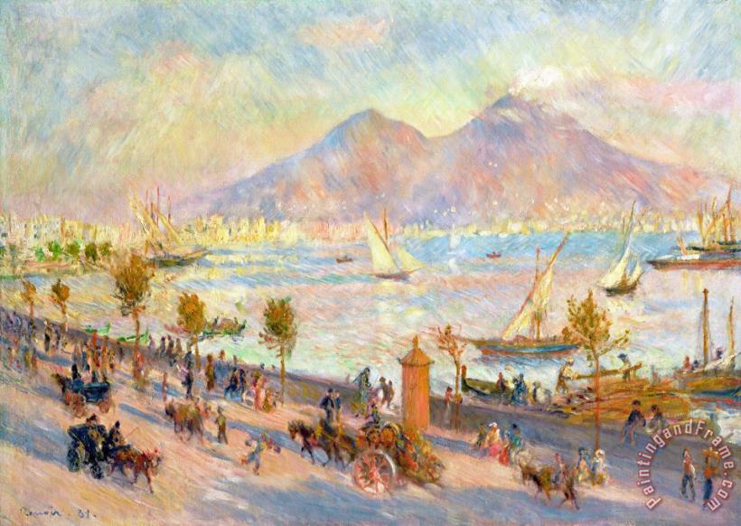 The Bay of Naples with Vesuvius in the Background painting - Pierre Auguste Renoir The Bay of Naples with Vesuvius in the Background Art Print