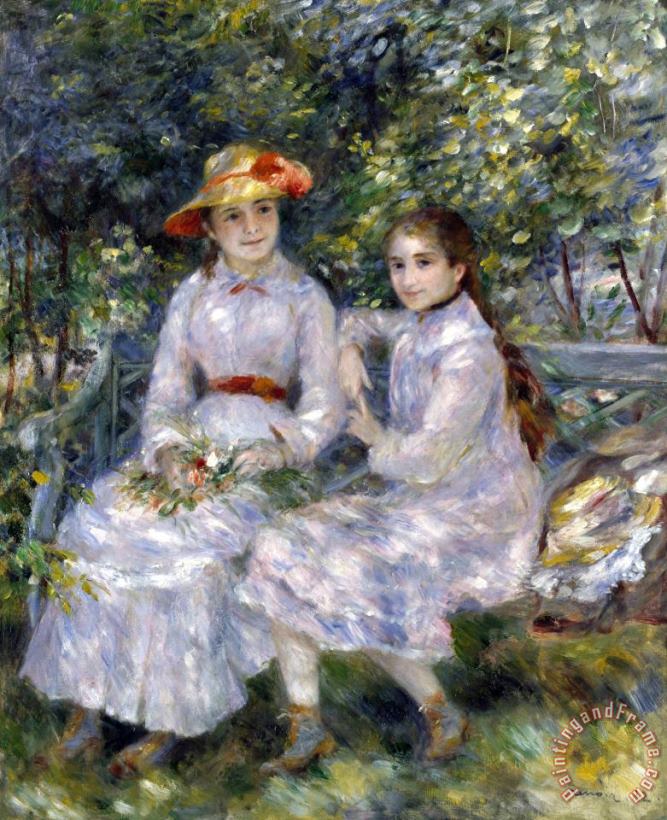 The Daughters of Durand Ruel painting - Pierre Auguste Renoir The Daughters of Durand Ruel Art Print