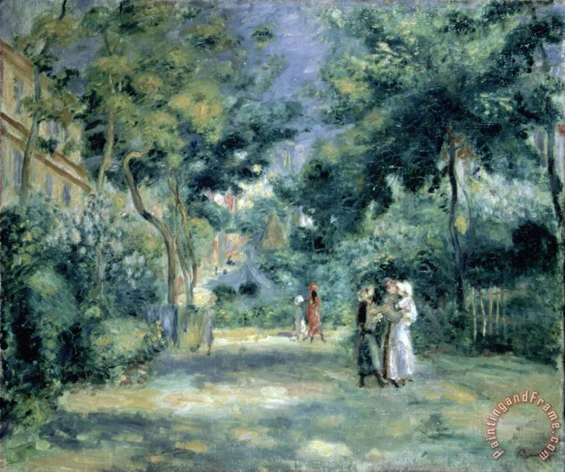 The Gardens in Montmartre painting - Pierre Auguste Renoir The Gardens in Montmartre Art Print