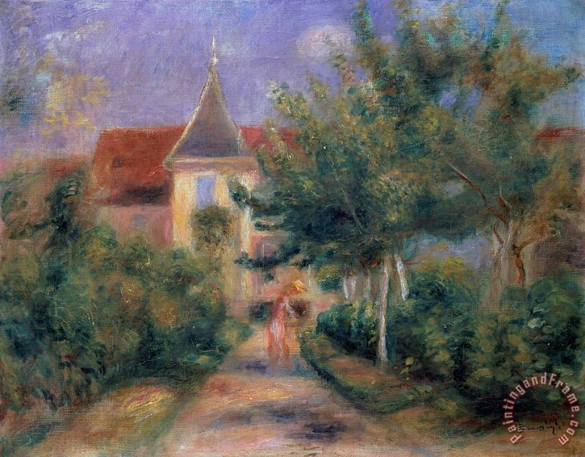 The House at Giverny under the Roses painting - Pierre Auguste Renoir The House at Giverny under the Roses Art Print