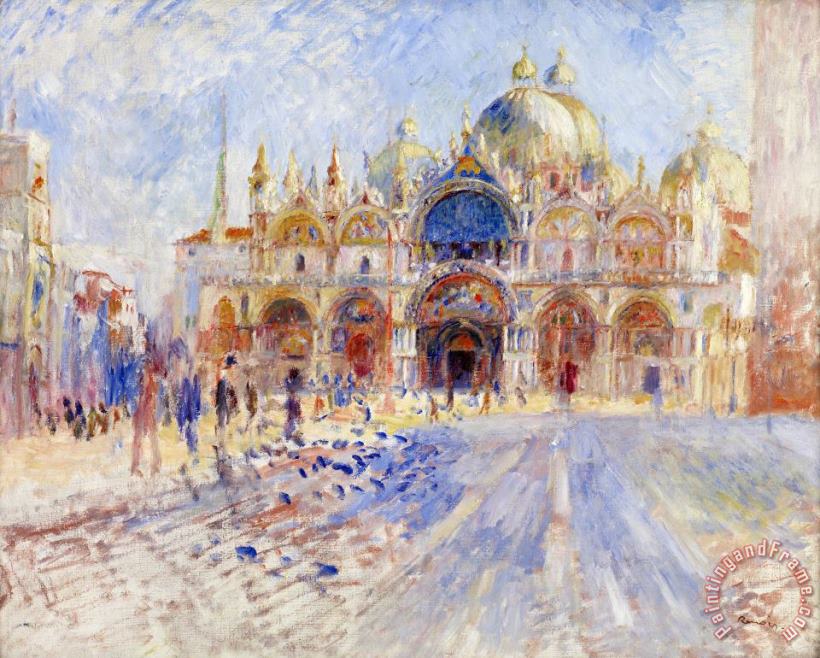 The Piazza San Marco, Venice painting - Pierre Auguste Renoir The Piazza San Marco, Venice Art Print