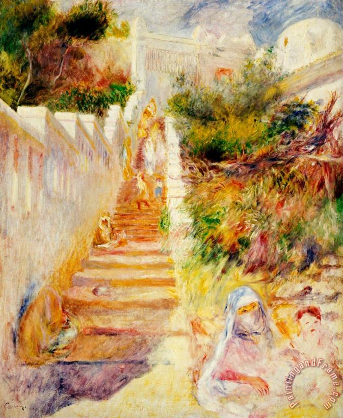 Pierre Auguste Renoir The Steps in Algiers Art Painting