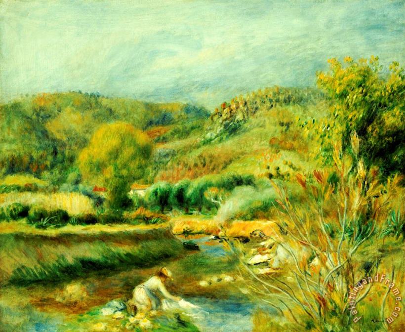 The Washerwoman painting - Pierre Auguste Renoir The Washerwoman Art Print