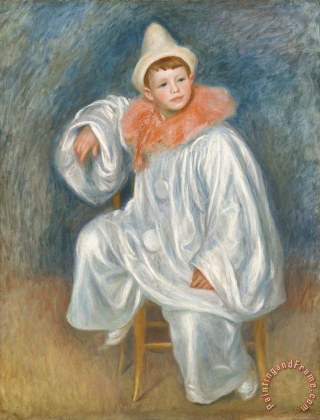 The White Pierrot painting - Pierre Auguste Renoir The White Pierrot Art Print