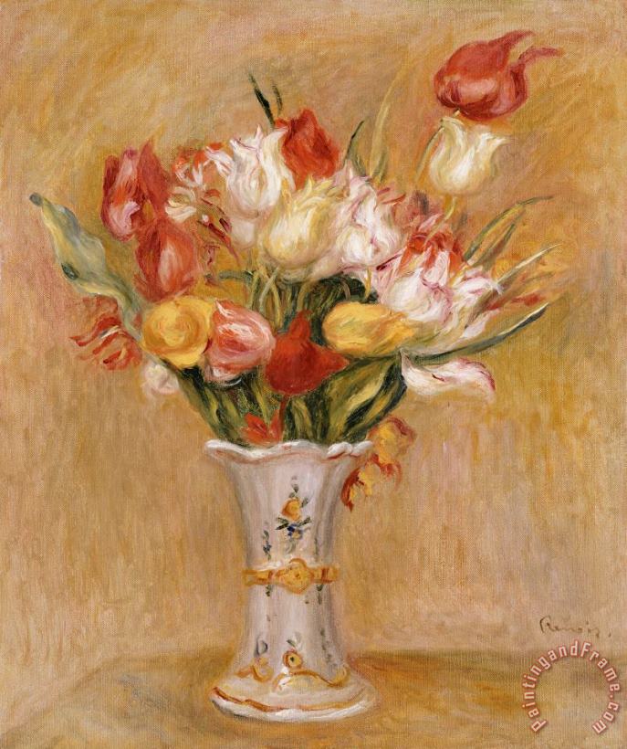 Pierre Auguste Renoir Tulips Art Print