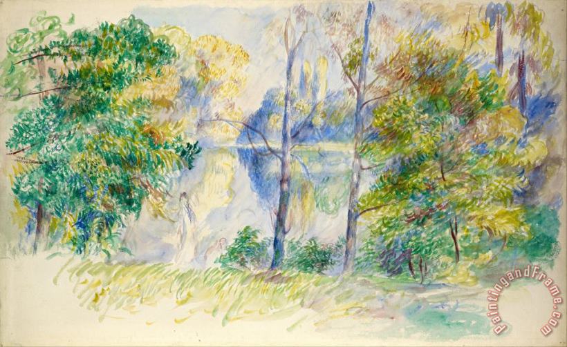 Pierre Auguste Renoir View of a Park Art Painting