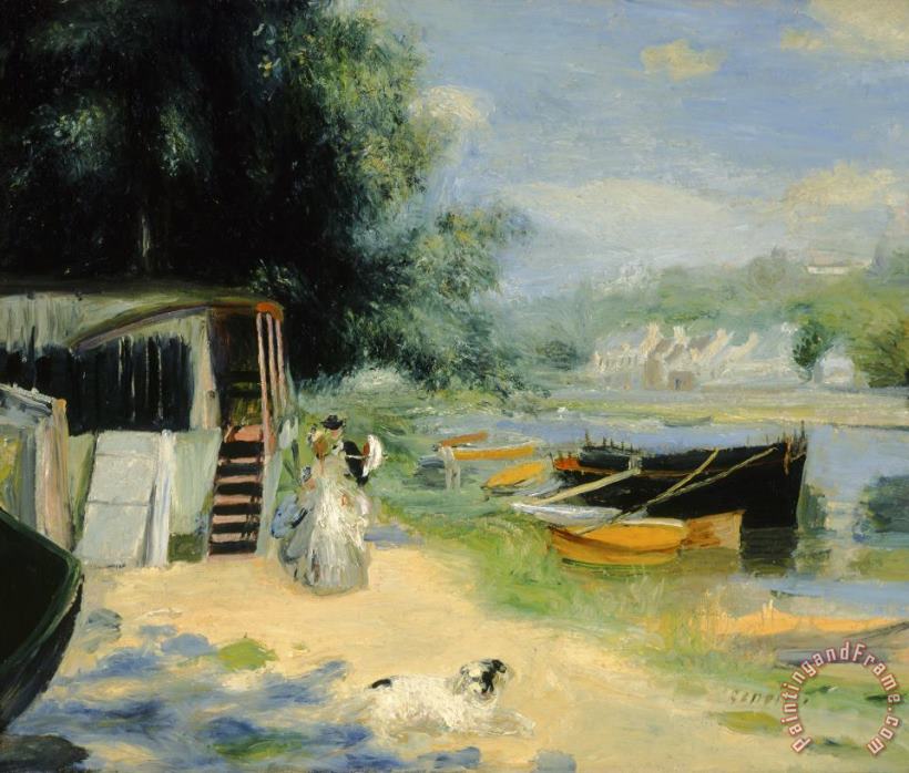 View of Bougival painting - Pierre Auguste Renoir View of Bougival Art Print
