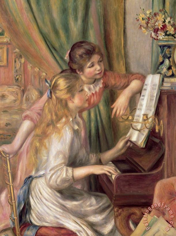 Pierre Auguste Renoir Young Girls at the Piano Art Print