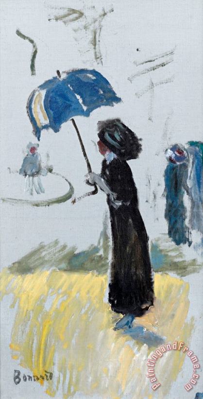 Femme Au Parapluie painting - Pierre Bonnard Femme Au Parapluie Art Print