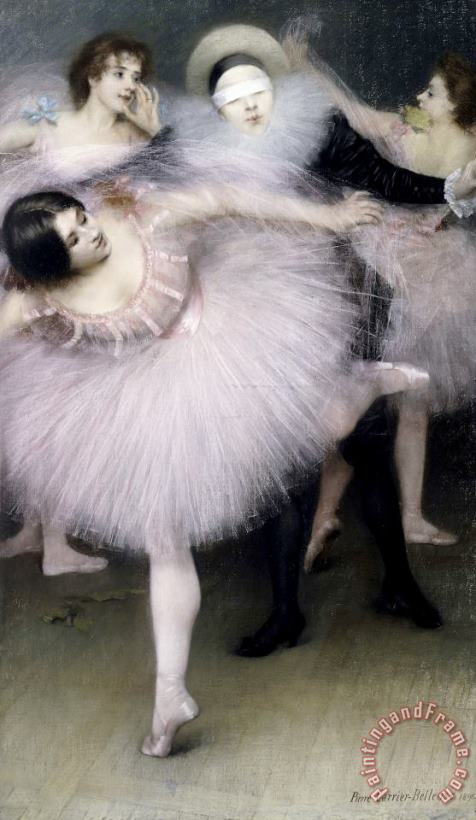 Pierre Carrier Belleuse Harlequin Dancers Art Print