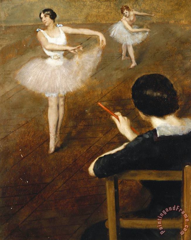 The Ballet Lesson painting - Pierre Carrier Belleuse The Ballet Lesson Art Print