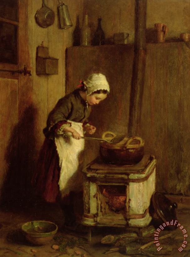 The Little Housekeeper painting - Pierre Edouard Frere The Little Housekeeper Art Print