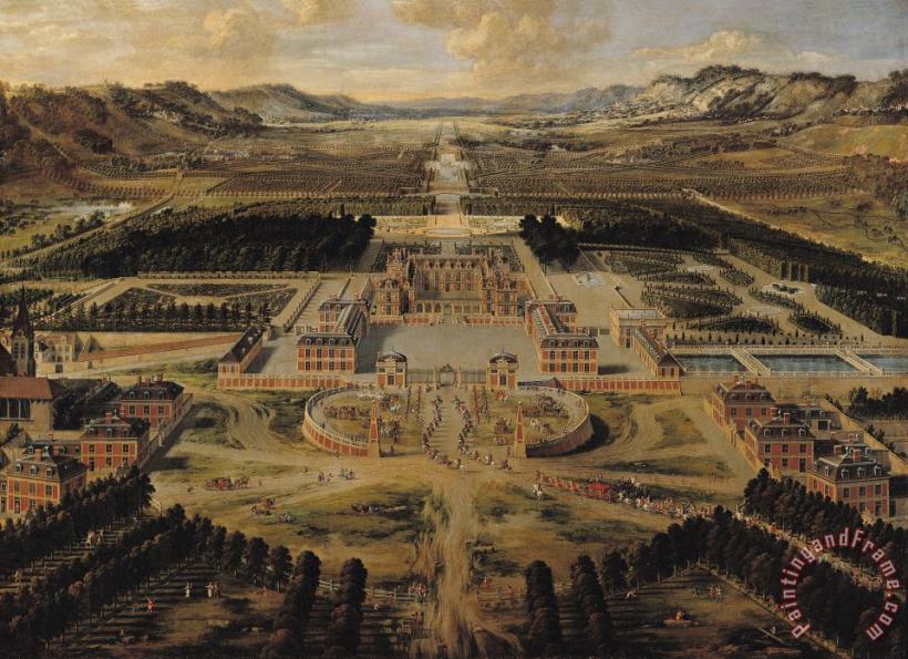 Pierre Patel Perspective view of the Chateau Gardens and Park of Versailles Art Painting