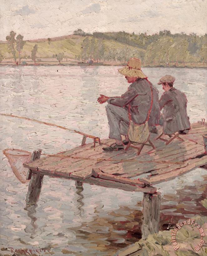 Fishermen painting - Pierre Roche Fishermen Art Print