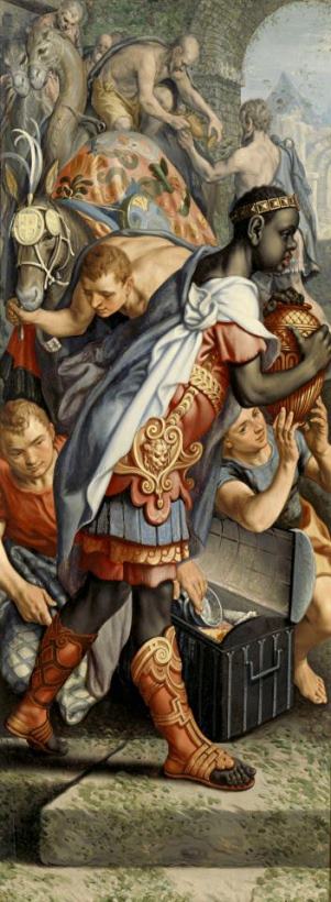 Wing of an Altarpiece with Adoration of The Magi, on The Reverse Is Presentation in The Temple painting - Pieter Aertsen Wing of an Altarpiece with Adoration of The Magi, on The Reverse Is Presentation in The Temple Art Print