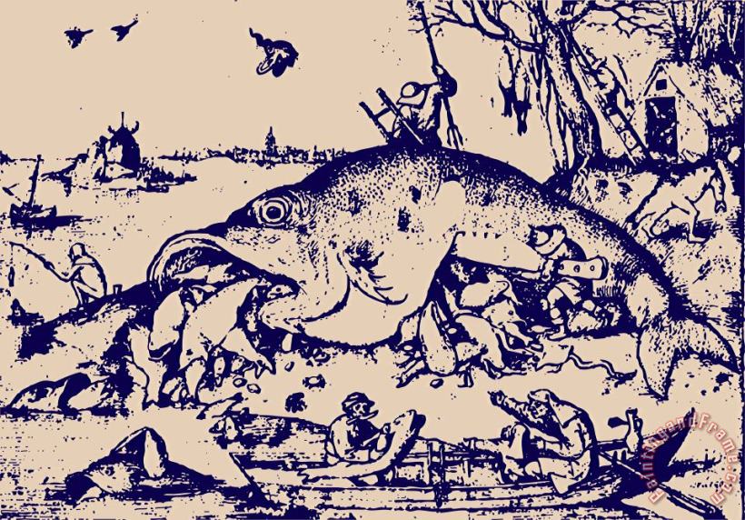 Pieter Bruegel Big Fish Eat Little Fish Art Print