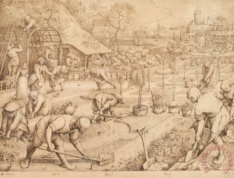 Spring Drawing painting - Pieter Bruegel Spring Drawing Art Print