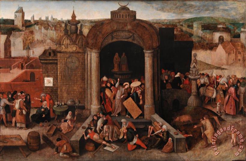 Pieter Bruegel the Elder Christ Driving The Traders From The Temple Art Painting