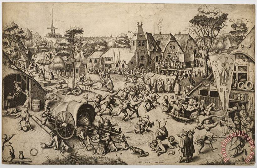 Pieter Bruegel the Elder The Fair of Saint George's Day Art Print