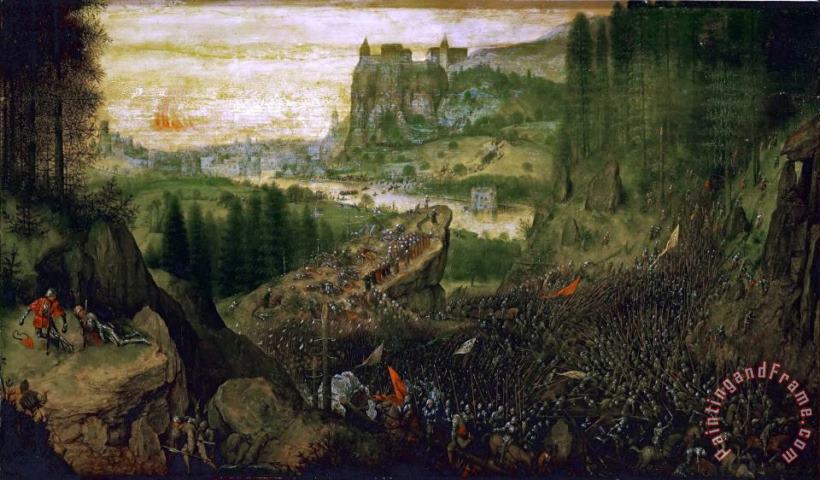 The Suicide of Saul painting - Pieter Bruegel the Elder The Suicide of Saul Art Print