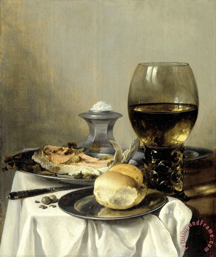 Pieter Claesz Still Life with a Salt Art Painting
