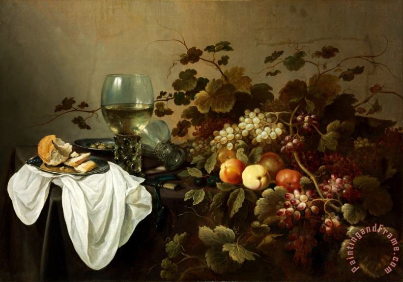 Pieter Claesz Still Life with Fruit And Roemer Art Print