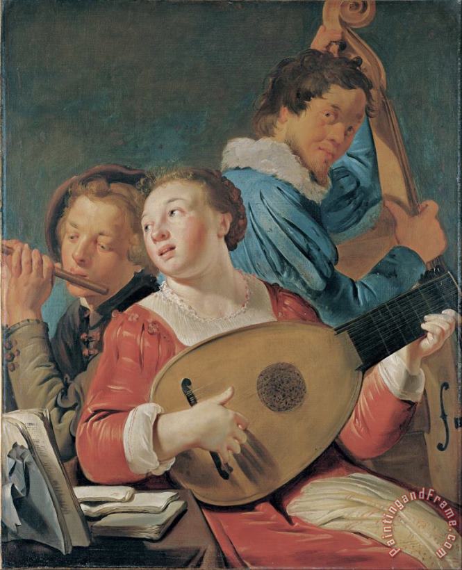 Musicians painting - Pieter Fransz de Grebber Musicians Art Print