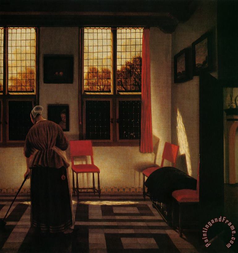 Pieter Jansz Interior of The Church of St Bavon at Haarlem Art Painting