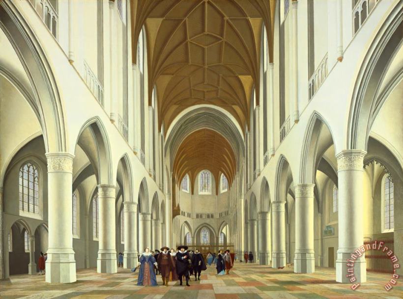 Interior of Saint Bavo, Haarlem painting - Pieter Jansz Saenredam Interior of Saint Bavo, Haarlem Art Print