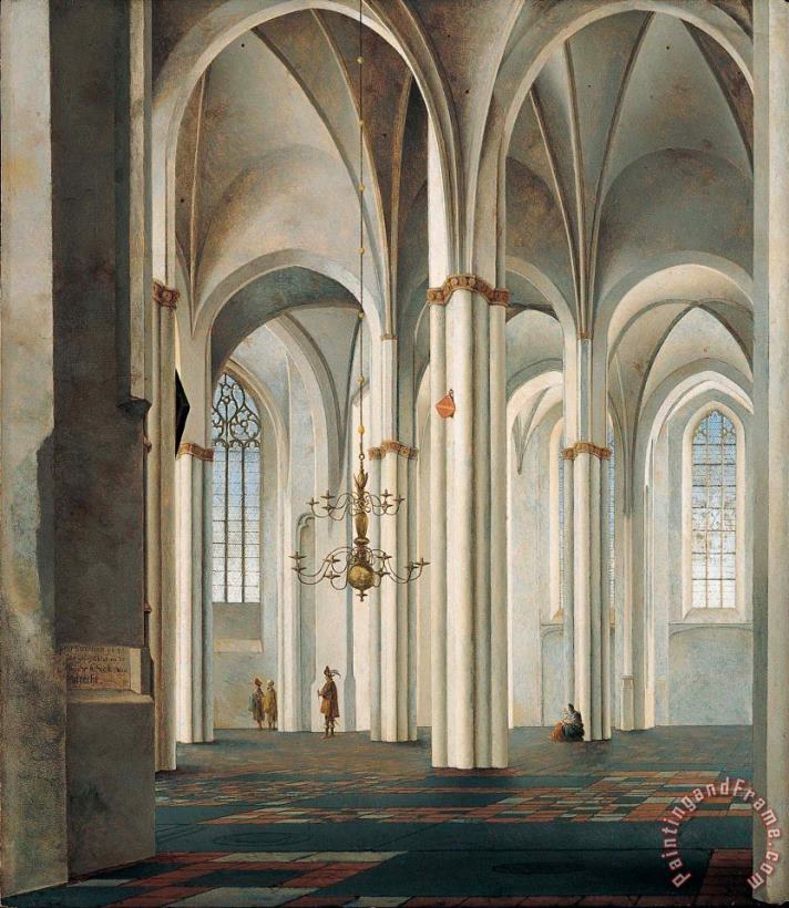 Interior of The Buurkerk, Utrecht painting - Pieter Jansz Saenredam Interior of The Buurkerk, Utrecht Art Print