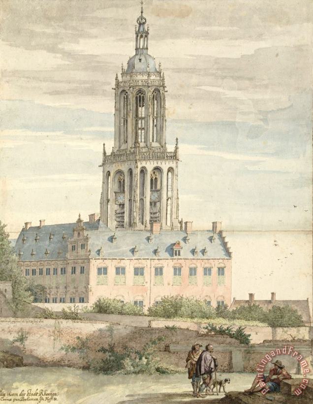 Pieter Jansz Saenredam Paleis Van Frederik V Van De Palts En De Sint Cunerakerk Te Rhenen Art Painting