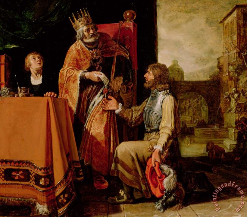 King David Handing the Letter to Uriah painting - Pieter Lastman King David Handing the Letter to Uriah Art Print
