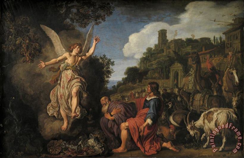 Pieter Lastman The Angel Raphael Takes Leave of Old Tobit And His Son Tobias Art Painting