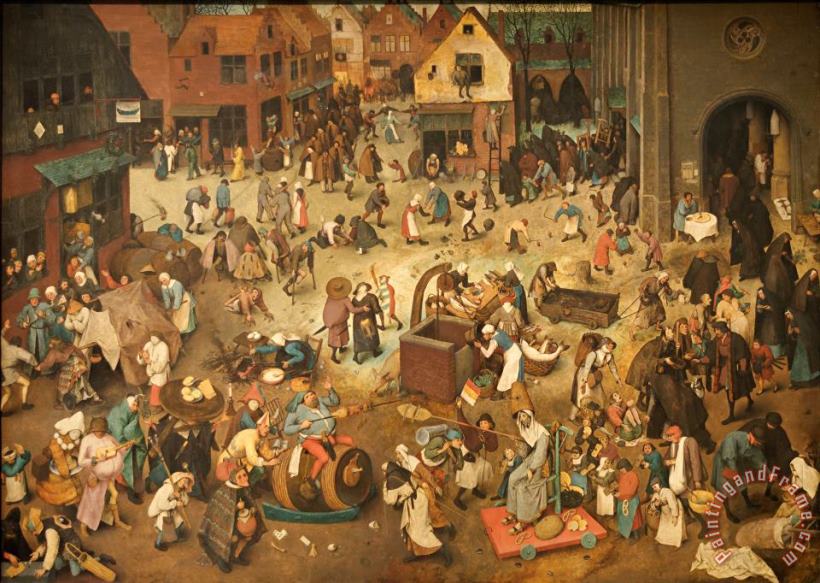 Le Combat De Carnaval Et De Careme Pieter Brueghel L'ancien painting - Pieter the Elder Bruegel Le Combat De Carnaval Et De Careme Pieter Brueghel L'ancien Art Print