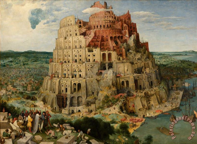 The Tower of Babel painting - Pieter the Elder Bruegel The Tower of Babel Art Print