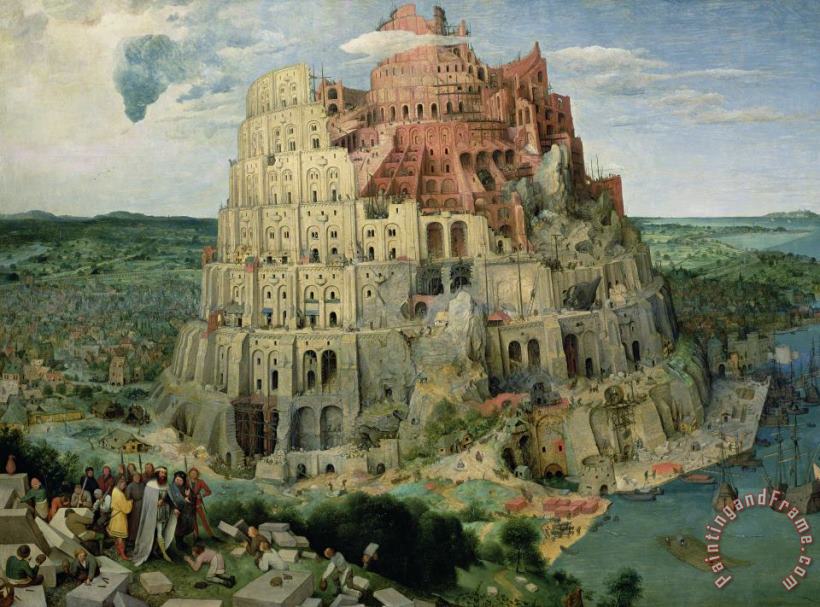 Tower of Babel painting - Pieter the Elder Bruegel Tower of Babel Art Print