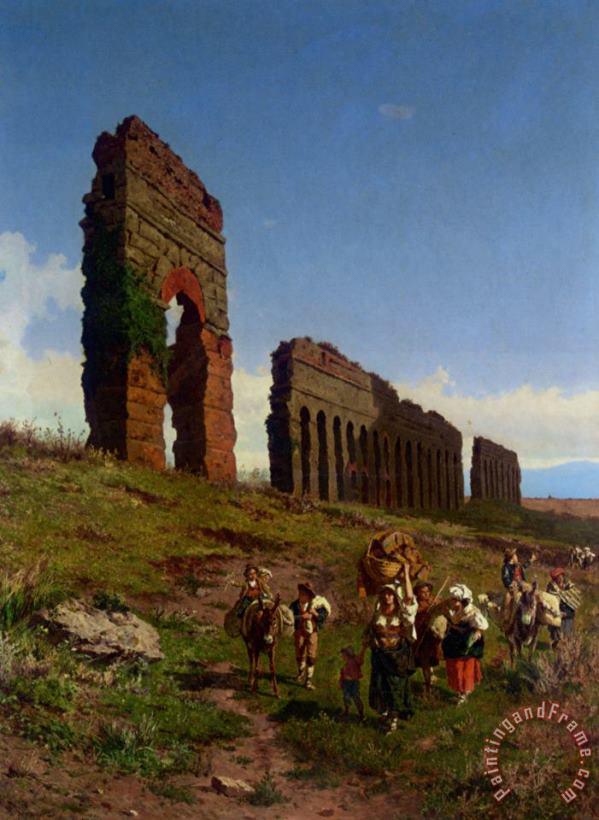Pietro Barucci Passing The Ruins Art Painting