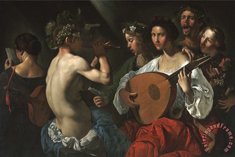 Pietro Paolini Bacchic Concert Art Painting