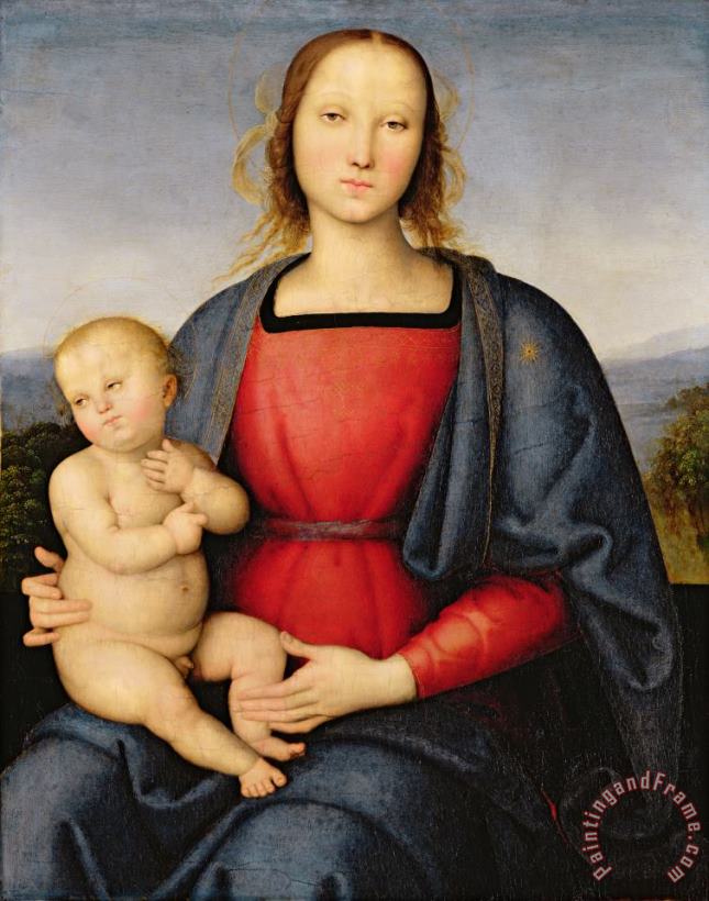 Madonna and Child painting - Pietro Perugino Madonna and Child Art Print