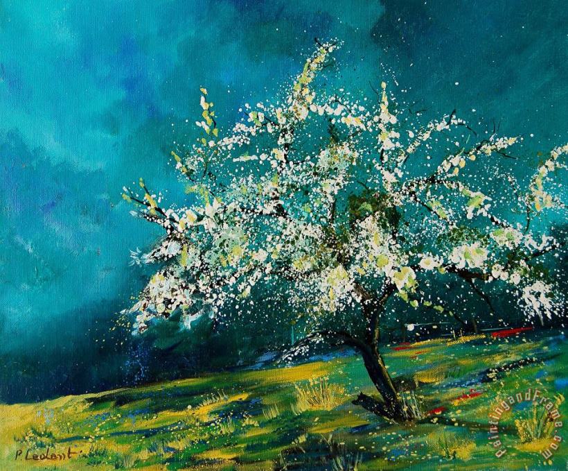 Appletree in spring painting - Pol Ledent Appletree in spring Art Print