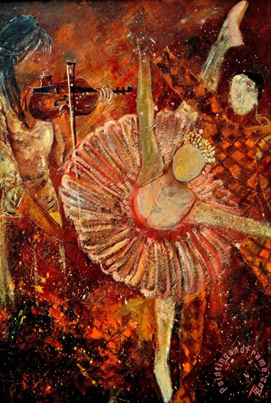 Pol Ledent Arlequino and the ballet dancer Art Painting