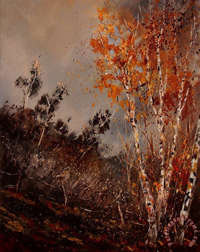 Pol Ledent Autumn birches Art Painting