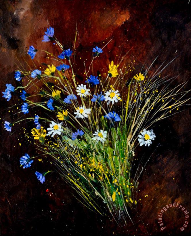 Pol Ledent Bunch O Wild Flowers Art Painting