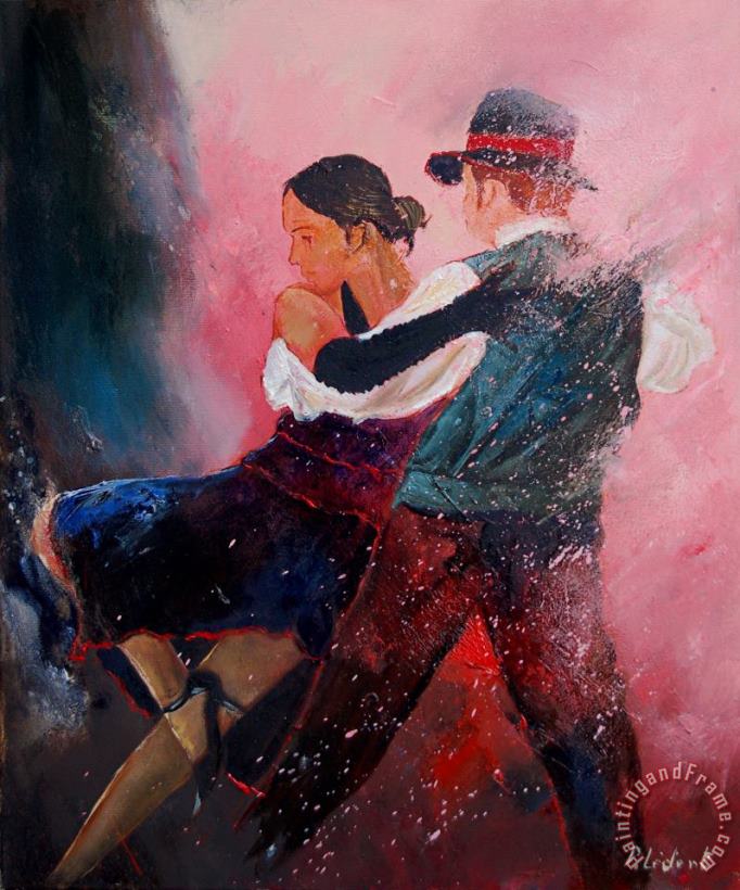 Dancing tango painting - Pol Ledent Dancing tango Art Print