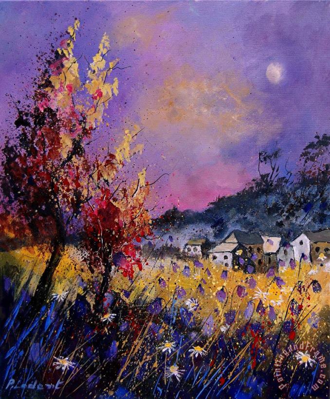 Flowered Landscape 569070 painting - Pol Ledent Flowered Landscape 569070 Art Print